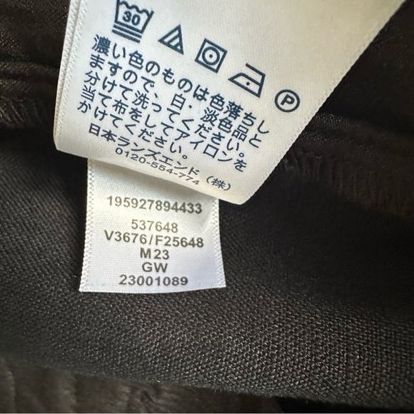 Lands End Womens Black High Rise Wide Leg Linen Pants Sz 14 Minimalist Office - Picture 10 of 13